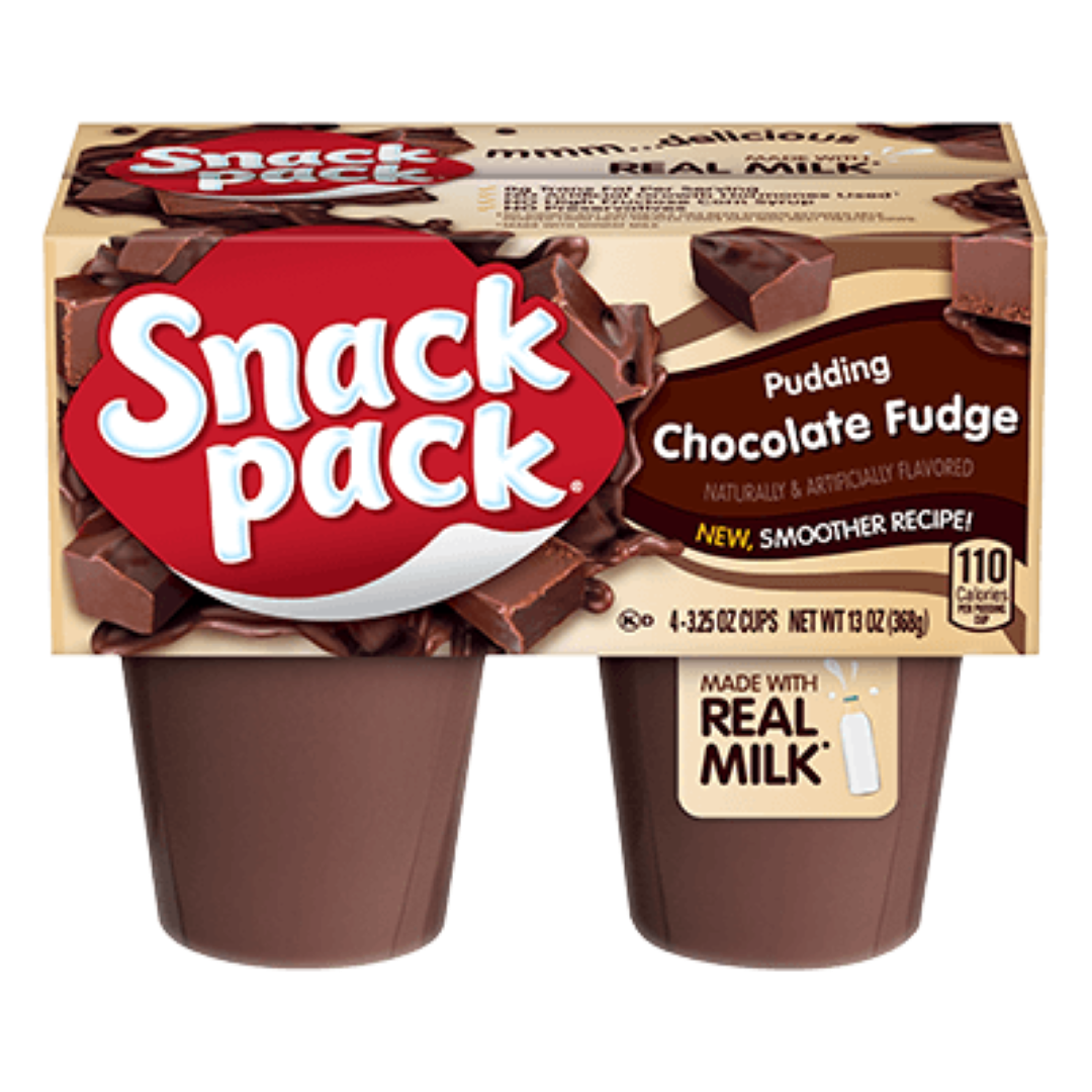SNACK PACK PUDDING CHOCOLATE FUDGE 368G
